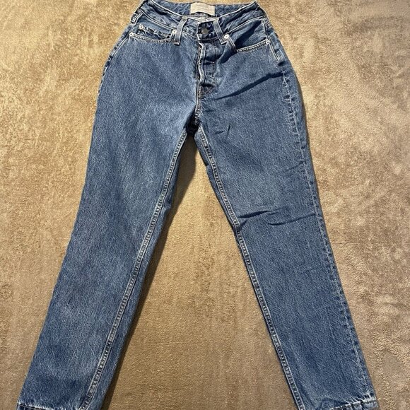 Everlane Jeans Womens Size 24 The Curvy 90's Cheeky Straight Button Fly Pants - Picture 1 of 10